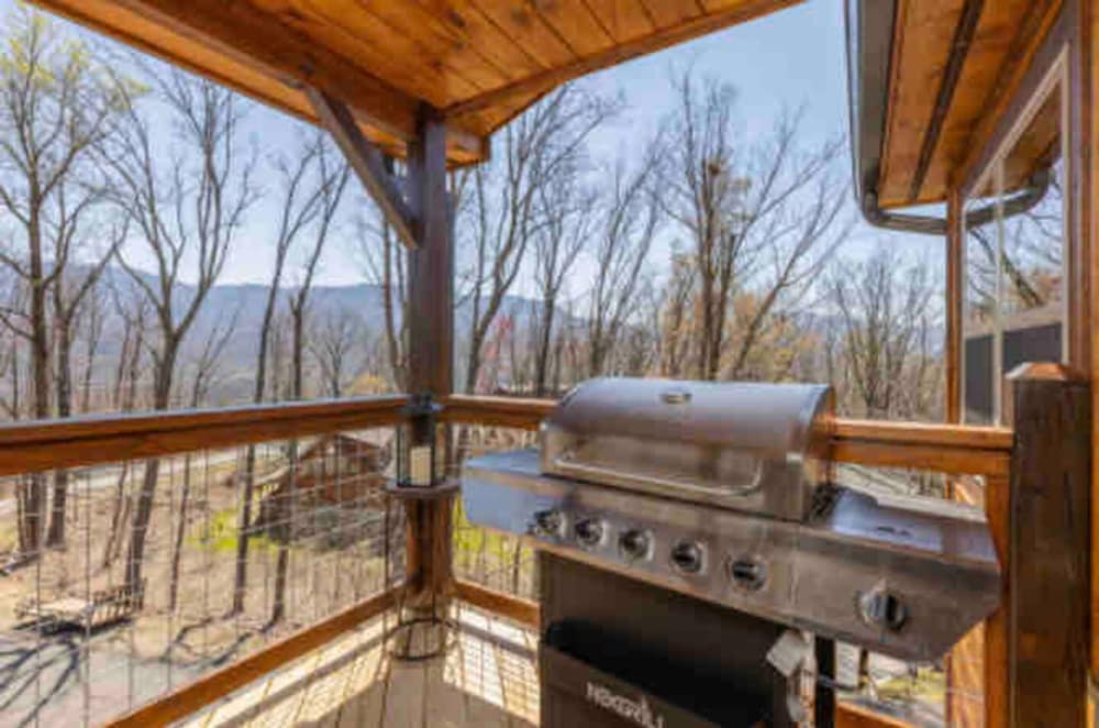 Lux Cabin Smoky Mtn View Dog Friendly Hot Tub
