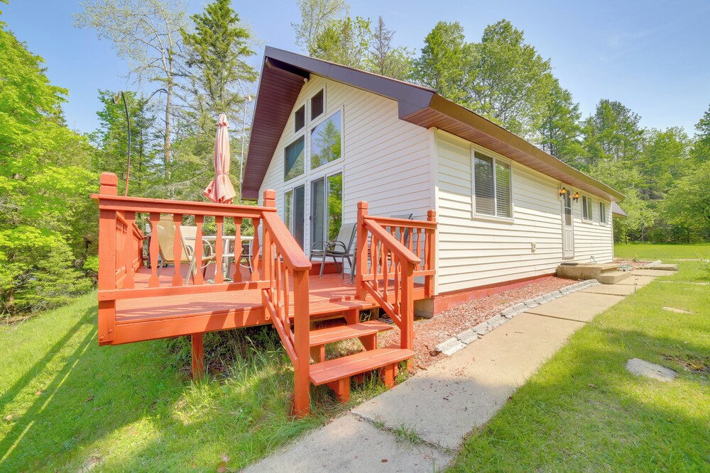 Ski, Ice Fish & Snowmobile: Getaway w/ Deck!