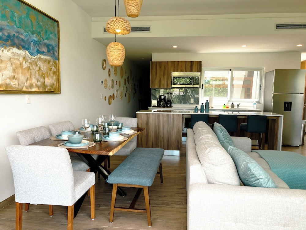 Stylish Playacar Condos w Balcony & Pool