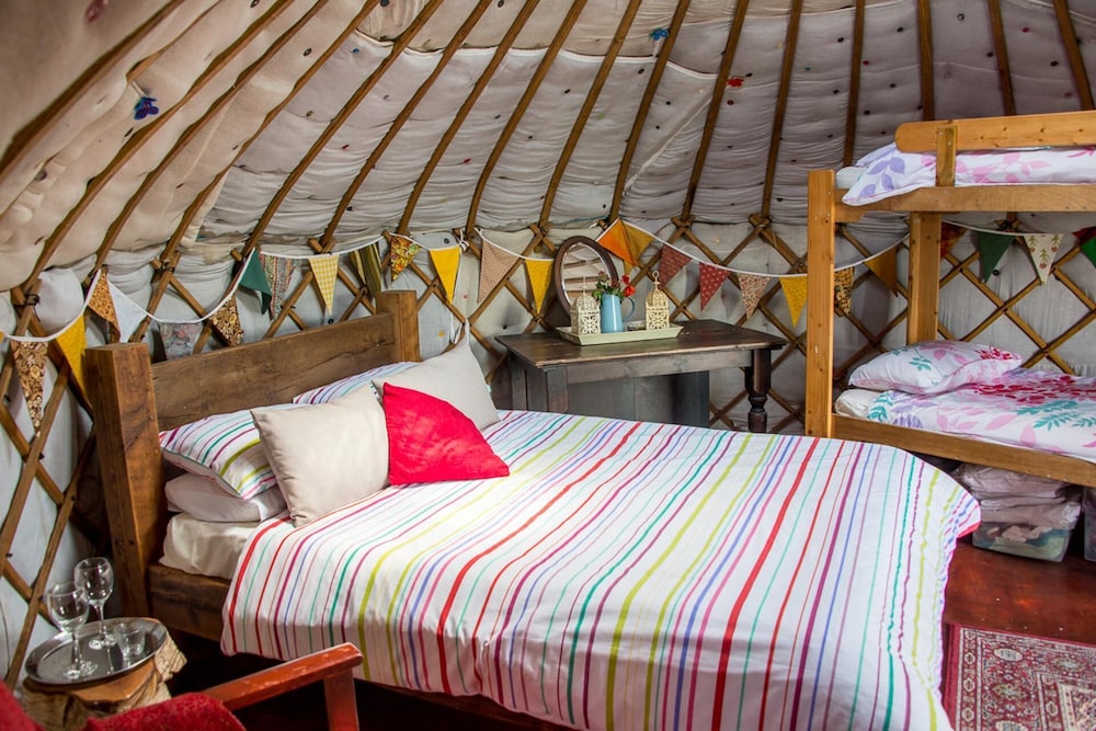 Mongolian Yurts Fordhall Organic Farm view 2
