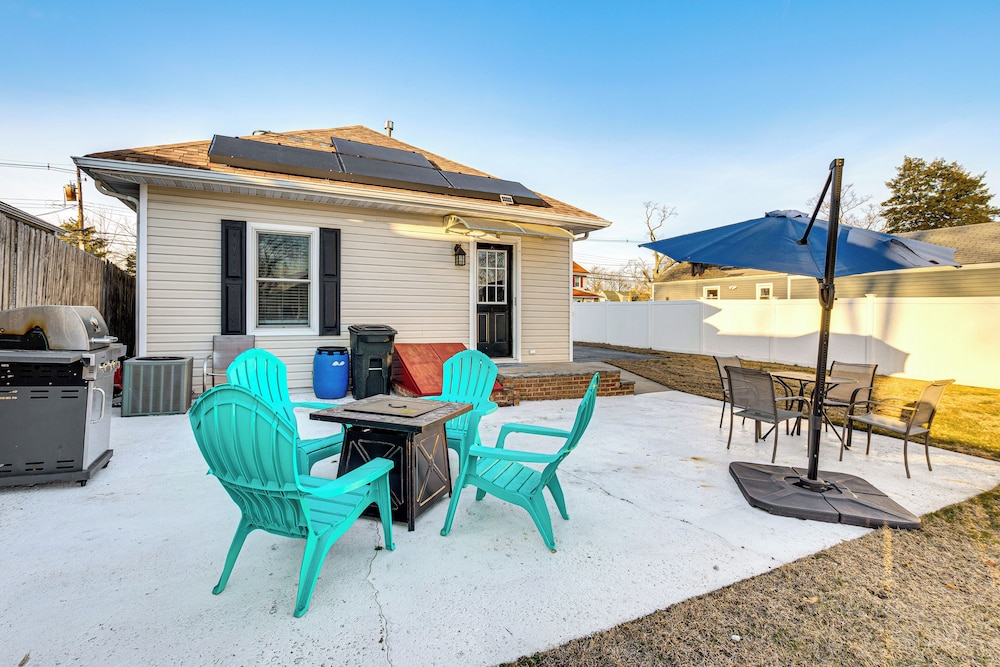 Walk to Beach: Keansburg Home w/ Patio & Fire Pit!