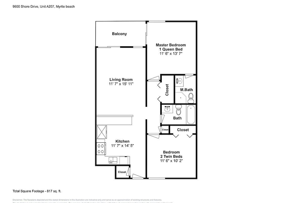 A Place At The Beach V A207 2 Bedroom Condo