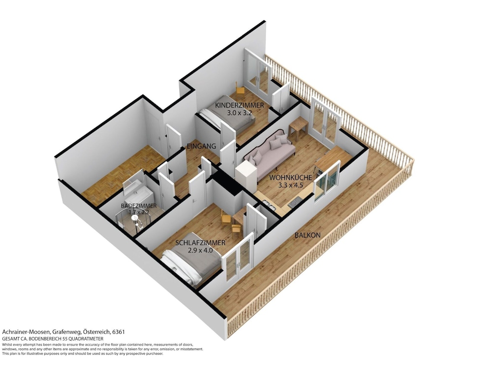 Wooden Apartment With Mountain View