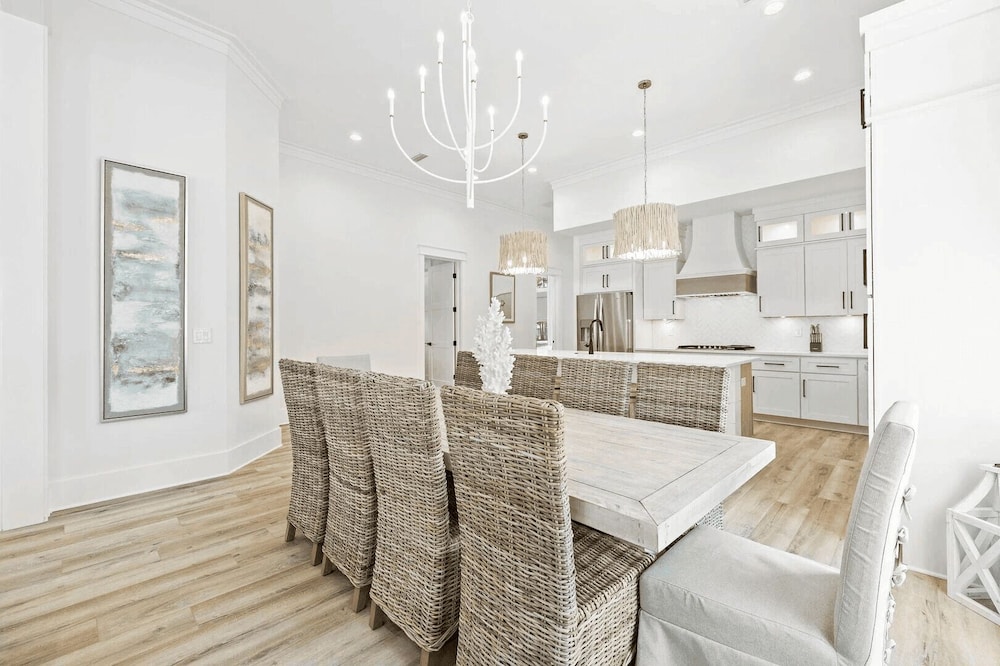 Sleeps 34! 2 Homes, Private Pools, Firepit, Golf Cart, Walk to Beach Seagrove San Juan by Avantstay