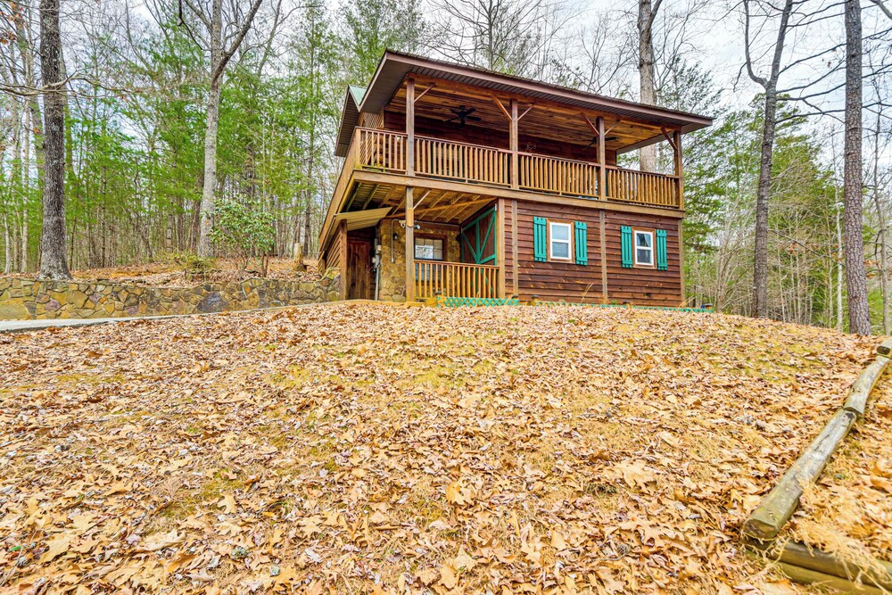 Secluded Mtn-view Cabin w/ Fireplaces in Murphy!