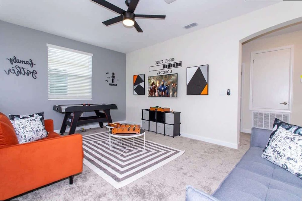 Family 5BD Spa Pool Game Loft Near Disney