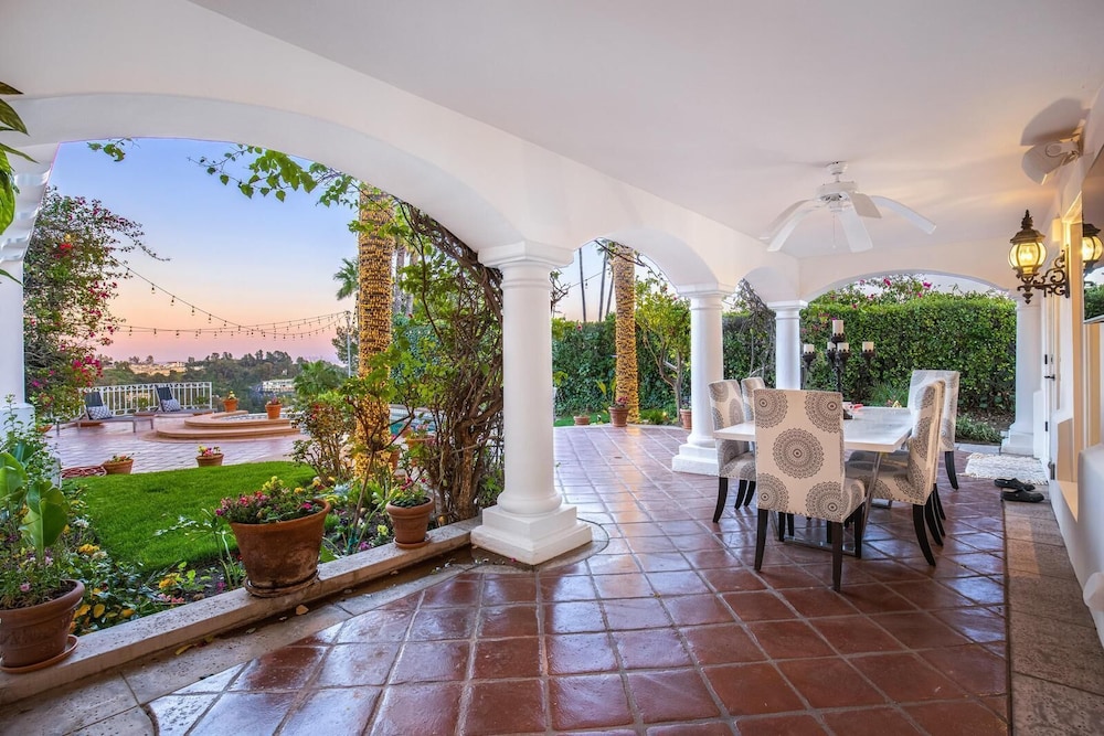 Stradella Spanish - Contemporary Mediterranean Estate w/ Resort-style Yard