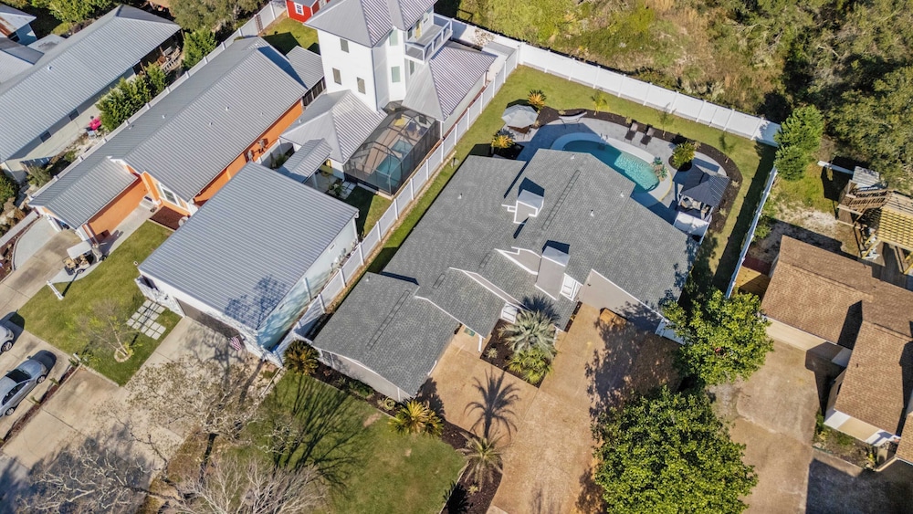 Stylish Panama City Home w/ Pool, Tiki Bar, & Walkable Beach Access