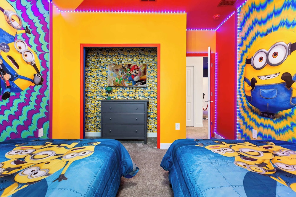 Upstay: Poolside Mansion w/ Themed Arcade & Cinema
