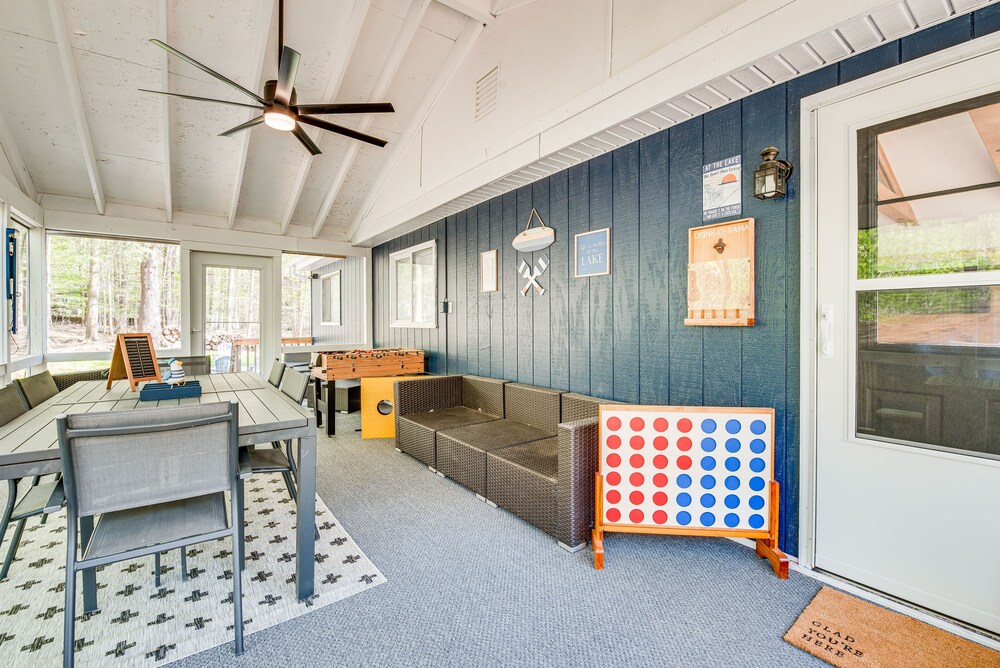 Deck & Community Perks: Bright Pocono Lake Home! view 5