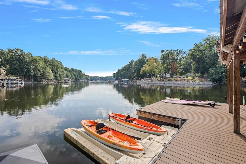 Livin' Large Lake Norman Estate w/ Pool, Dock, Game Room & Scenic Views