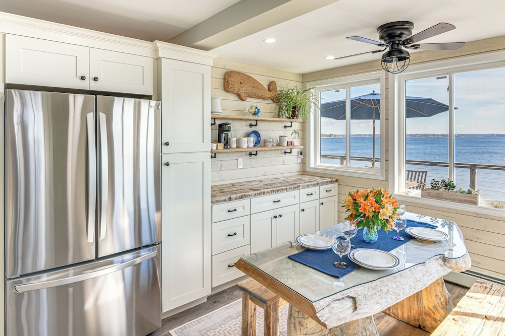 Dock, Sunrise View: Waterfront Home on Mt Hope Bay