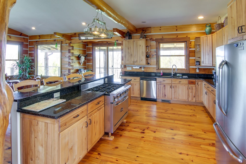 Mountain View & Fire Pit: Rustic Marshall Getaway! view 3