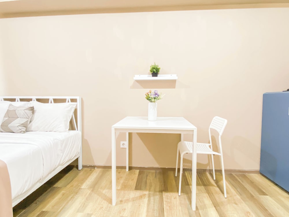 Soft Minimalist Studio Room At Meikarta Apartment