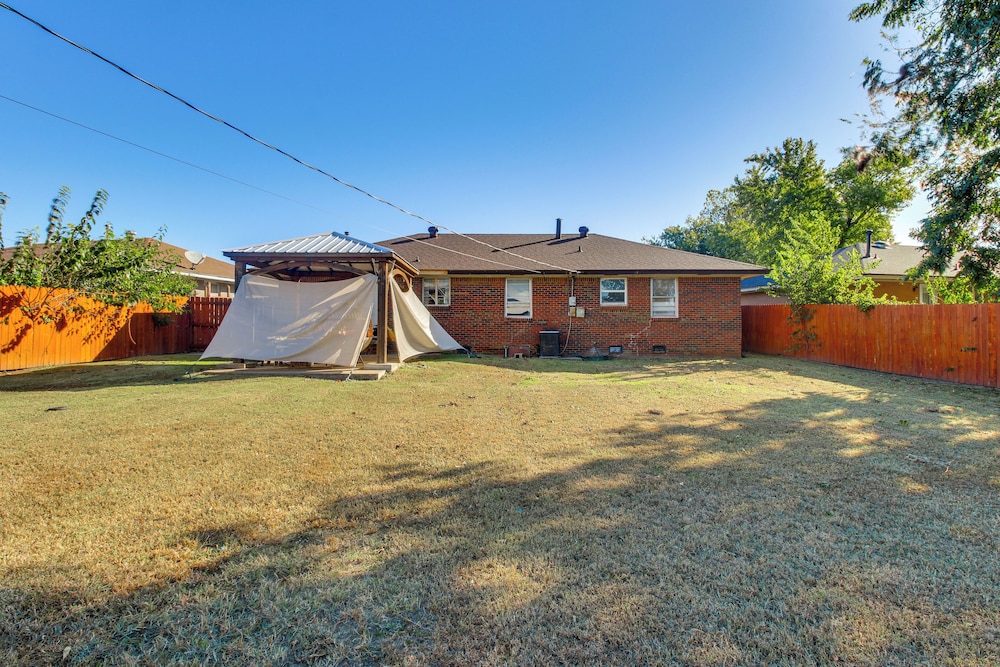 Easy OKC Access! Quiet Home w/ Yard & Workspace