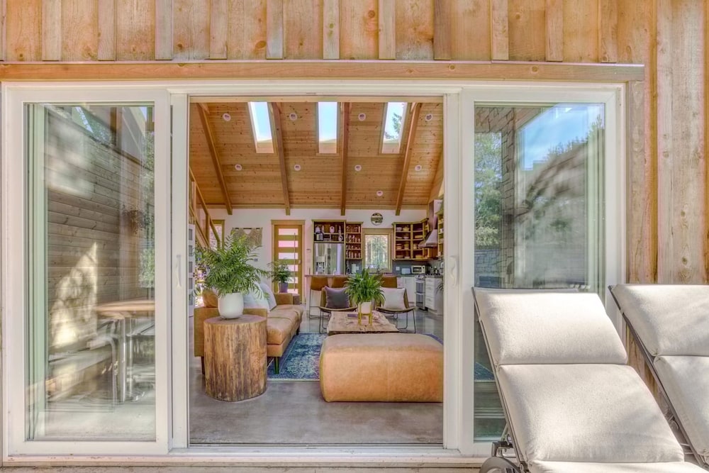 Boutique Cabin Design Luxury Hot Tub Path to Beach