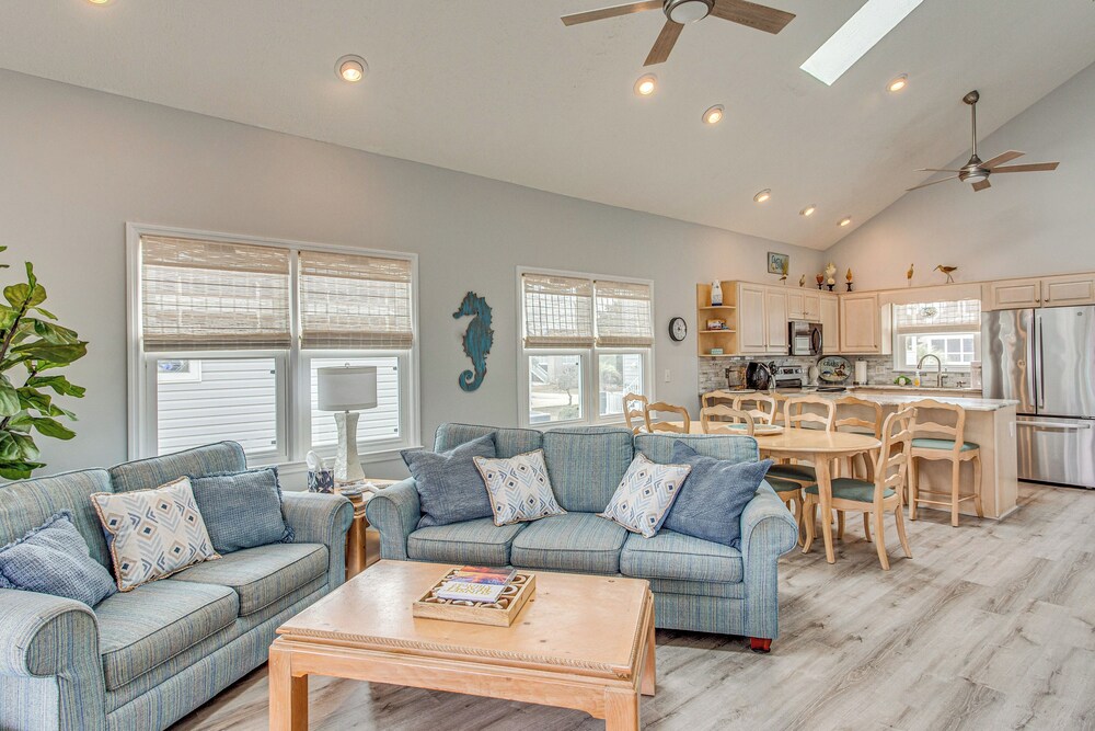 Walk to Ocean: Sunset Beach House w/ 3-level Deck!