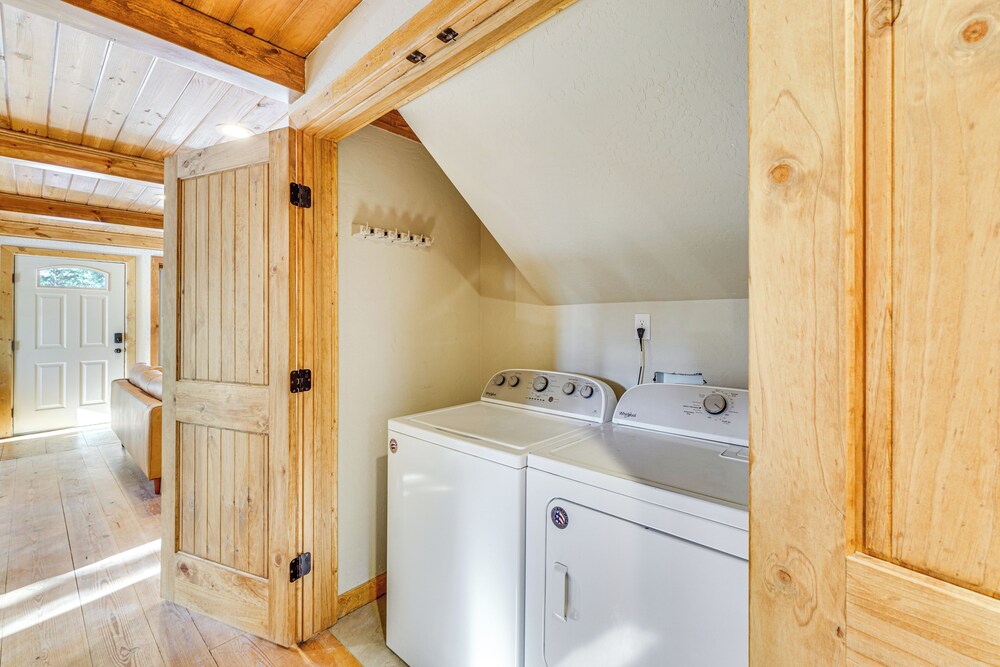 Hot Tub + Fireplace: Cozy Angel Fire A-frame Cabin