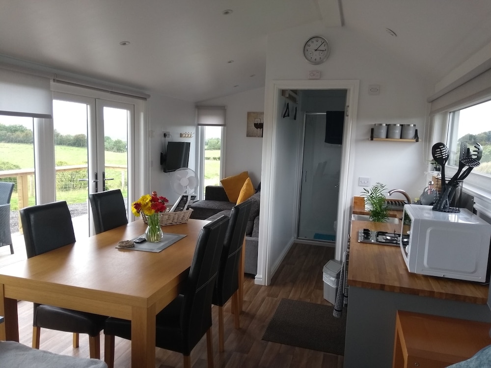 Cleeves Cabins, Arran Luxury Lodge With hot tub view 4
