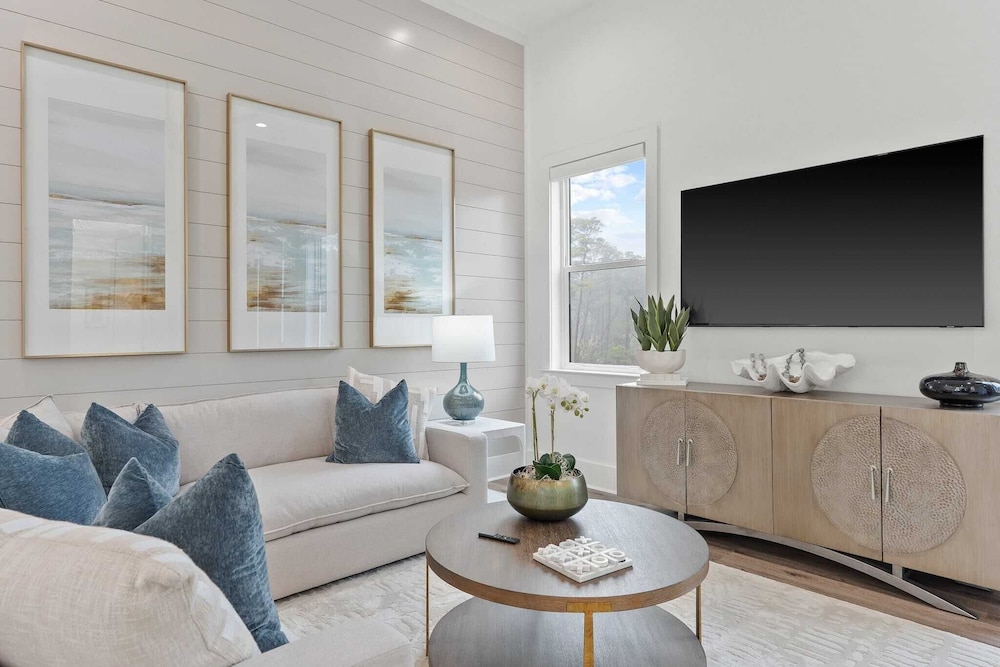 Luxe 30A Home w/ Pool, Outdoor Dining, Golf Cart, & Minutes to Beach