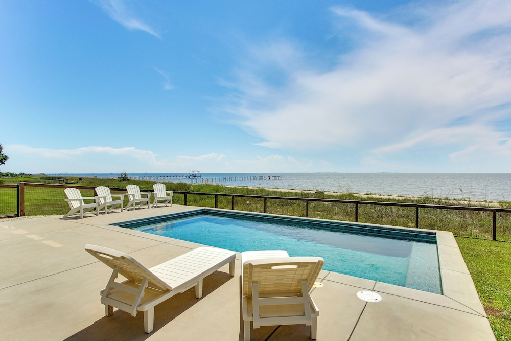 Luxury Beachfront Living! Epic Ocean Springs Home