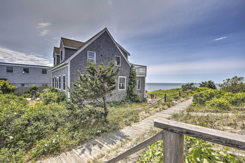 Fireplace + Sunroom! Oceanfront Cape Cod Cottage