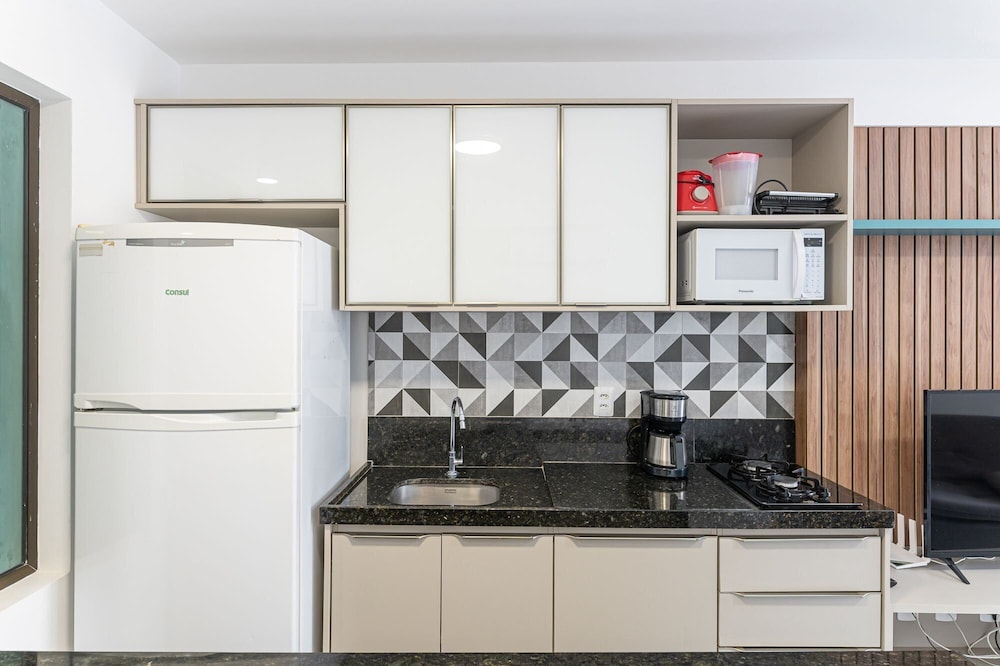 Flat beira mar-Com Churrasq-SH133