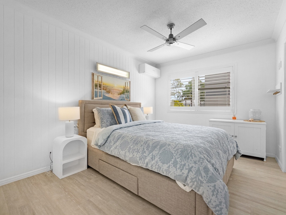 Bright Coastal Stay With Pool and Beach View