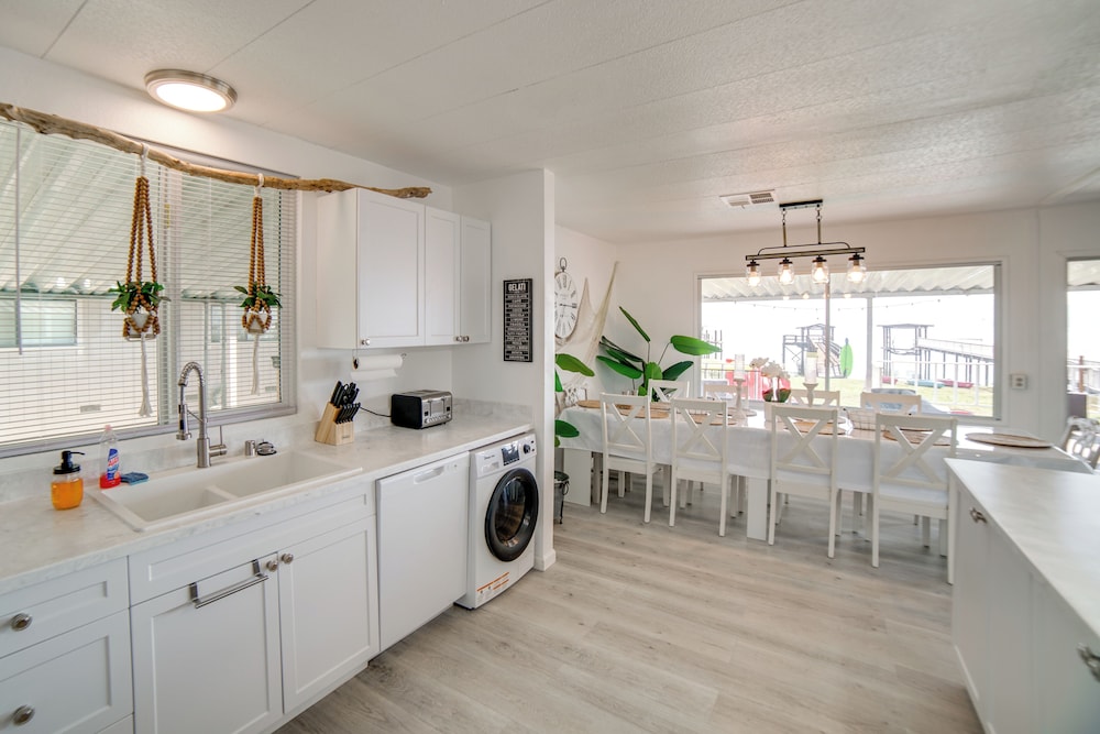 Hot Tub, Views & Dock! Playful Home on Clear Lake