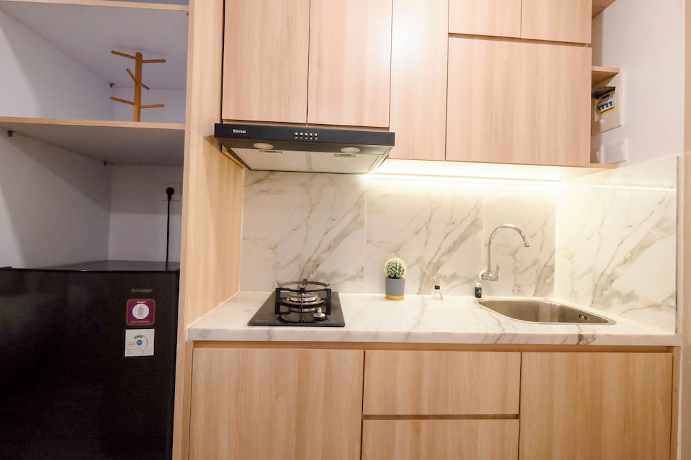 Minimalist Warm Wood Studio At Tokyo Riverside Pik 2 Apartment