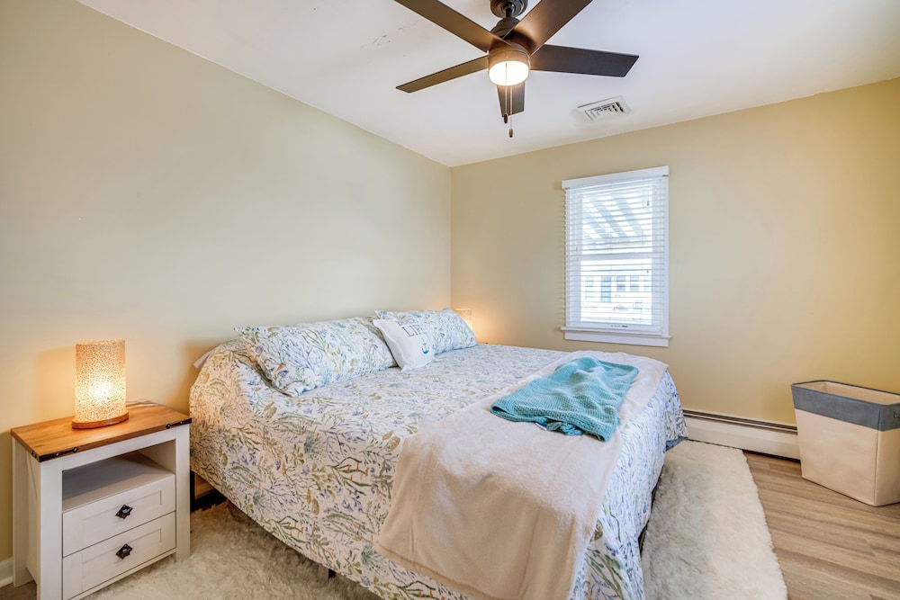 1 Block to Brigantine Beach: Breezy Home w/ Patio!