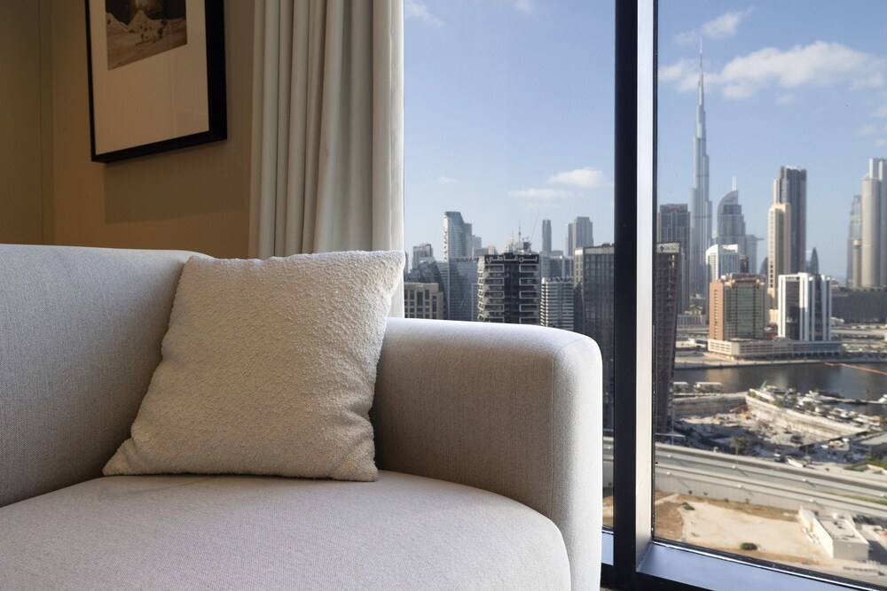 Modern Studio at Upside Living With Burj Views - Business Travelers