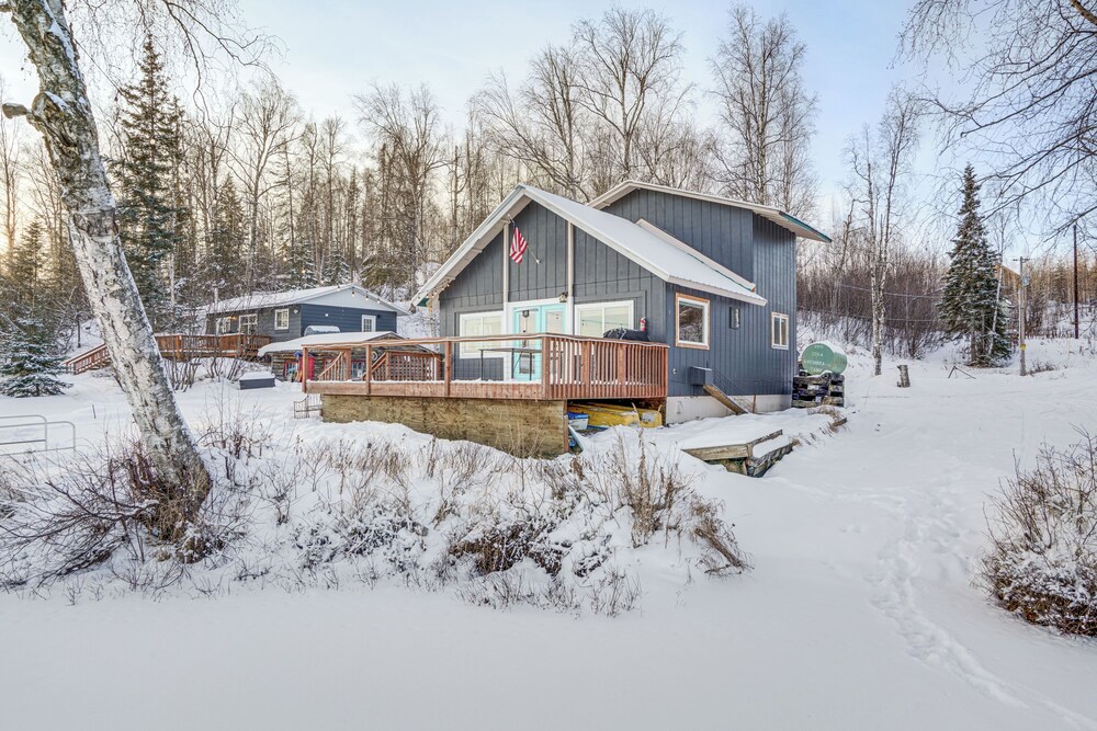 Scenic Waterfront Big Lake Home: Fish, Boat, Sled!