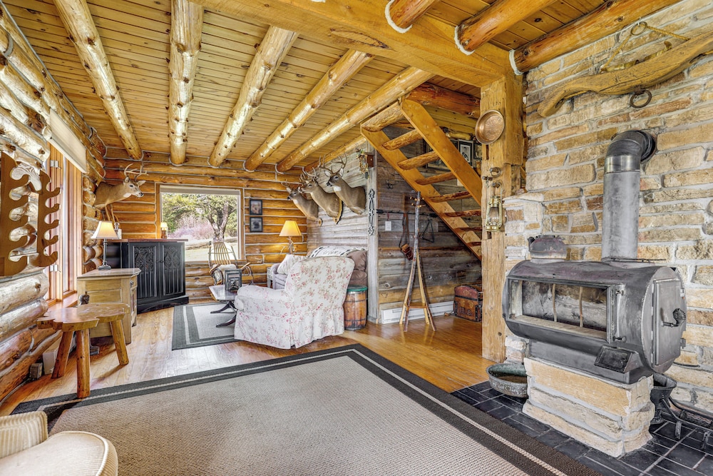 Log Cabin w/ Pond & Trail Access in Almond!