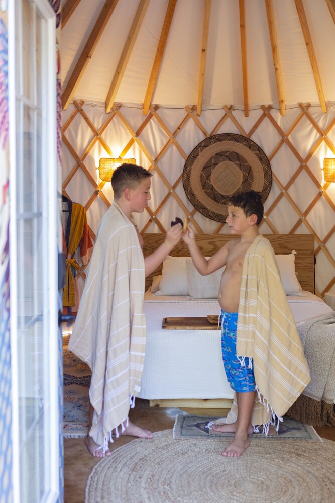 The Macaw Yurt at Camposanto ATX Glamping on Lake Travis