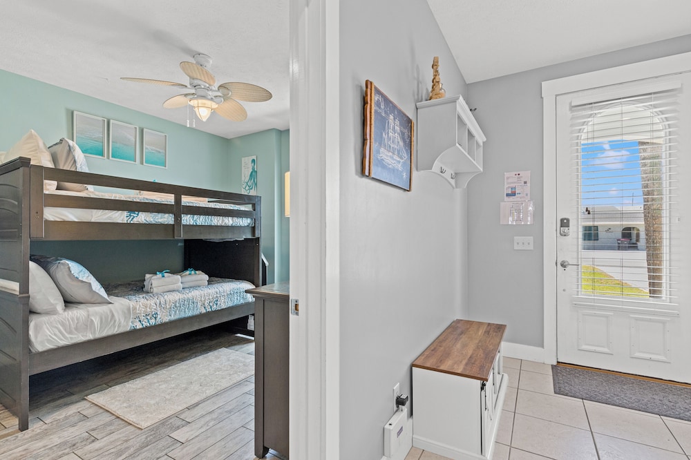 Seafoam Beautiful 3BR Home With Heated Private Pool - 4 Min Walk to Beach!