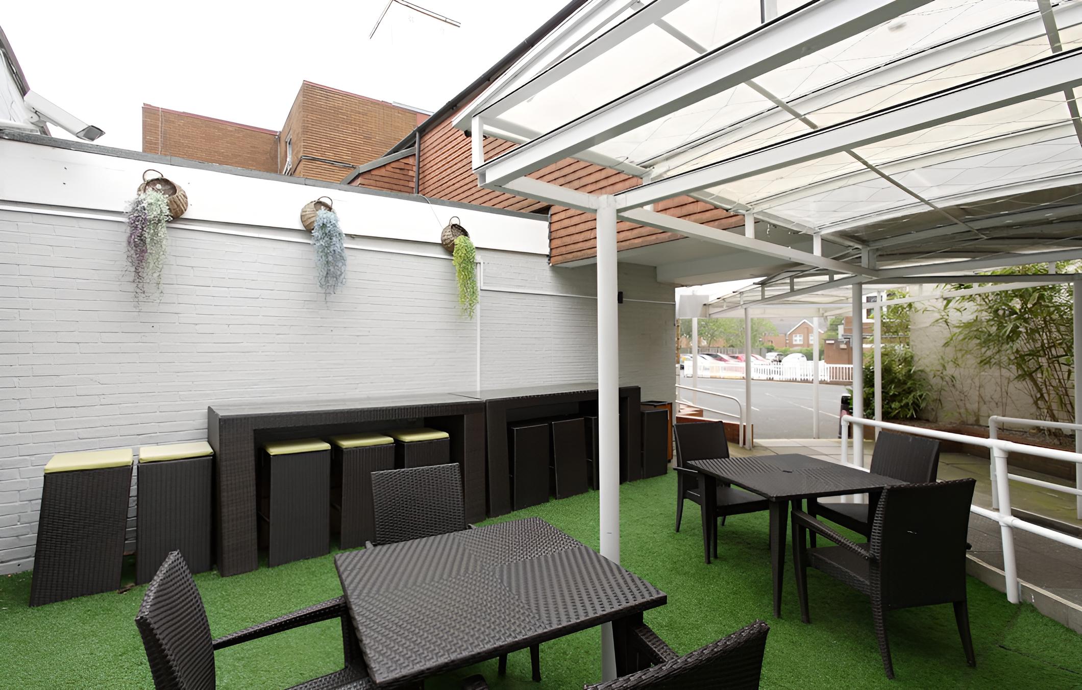 outdoor BBQ area