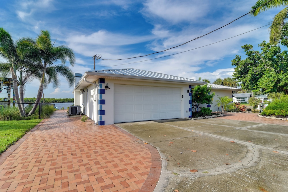 Riverfront Ruskin Home w/ Boat Dock, 1 Mi to Beach