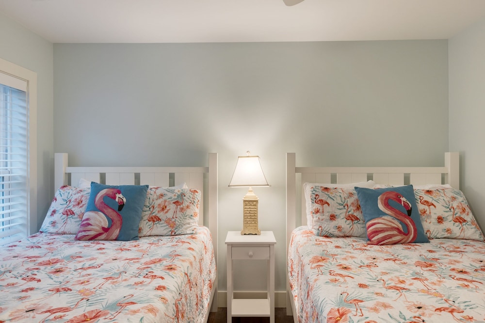 Pink Plume Coastal Escape Near Beach Private Pool Grill Luxe Interiors
