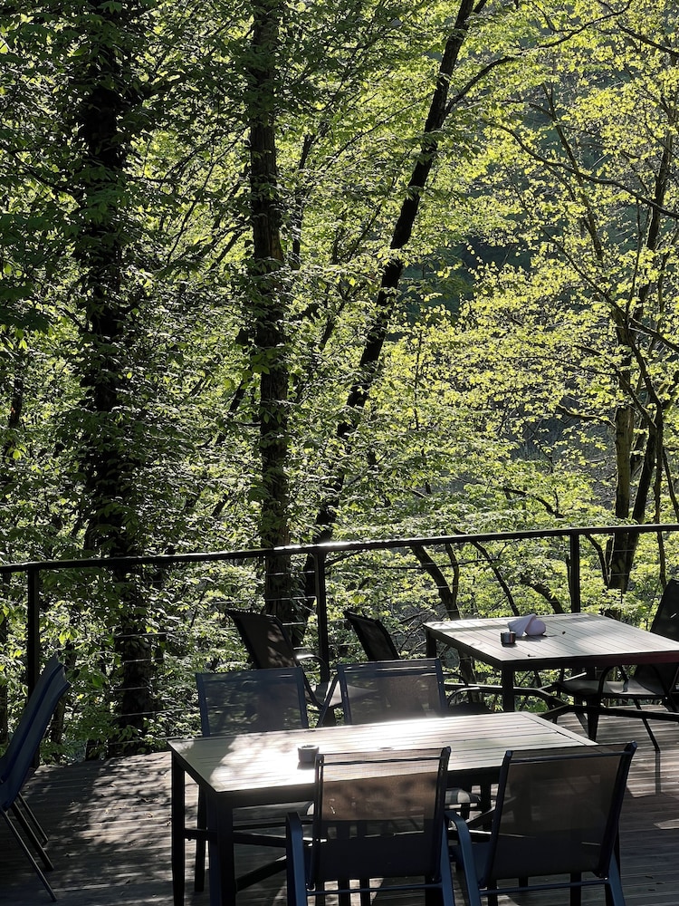 Eco village in the forest