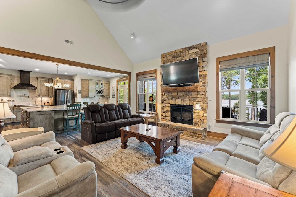 Spacious Waterfront Home on Lake Norman With Firepit, Views, and Dock Access