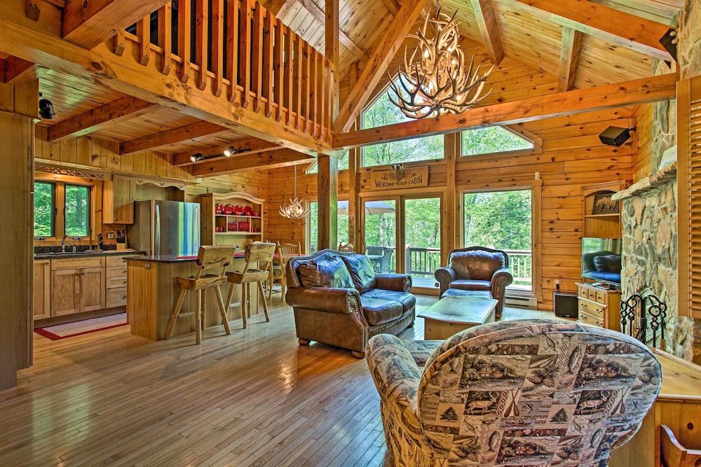 Fire Pit & Hot Tub: Poconos Family Cabin! view 4