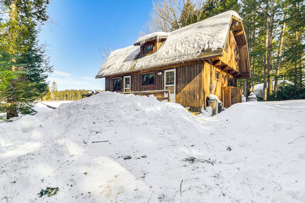 Million-dollar View: Waterfront Cabin in Bridgton!