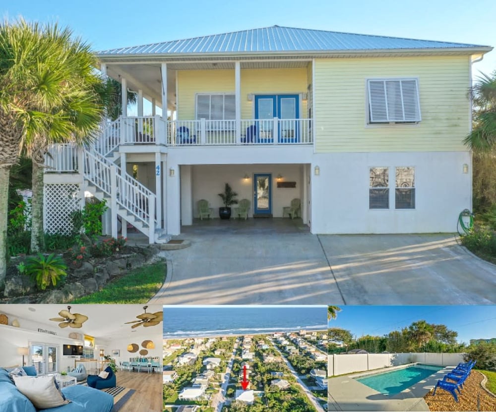 Perfect Beach House 2min Walk With Heated Pool and Hot Tub 4 bed 3 Bath With Pet Friendly