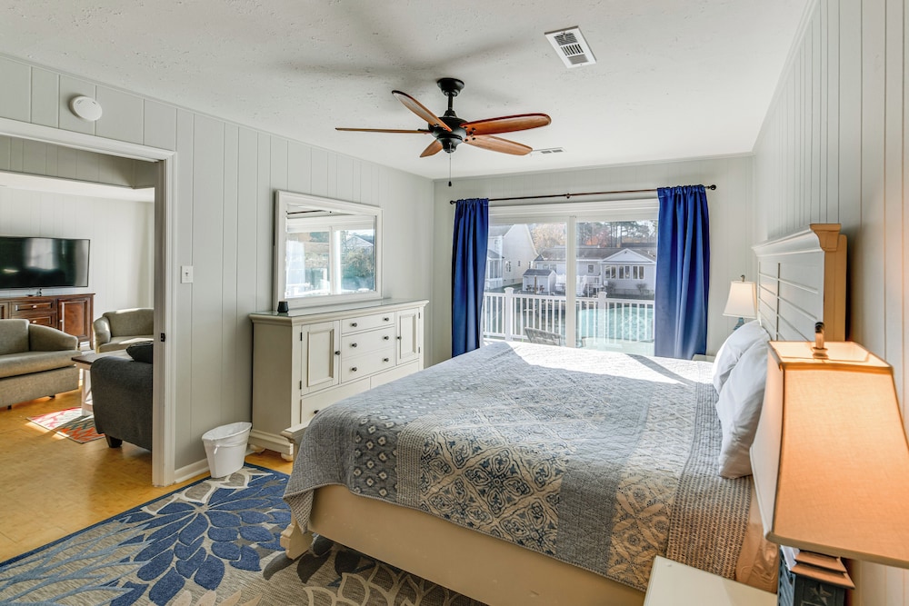 Private Dock & Deck: Waterfront Ocean Pines Home