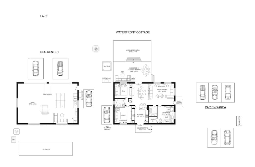 2 Lake Cabins Pool+hottub Game Room 23acs
