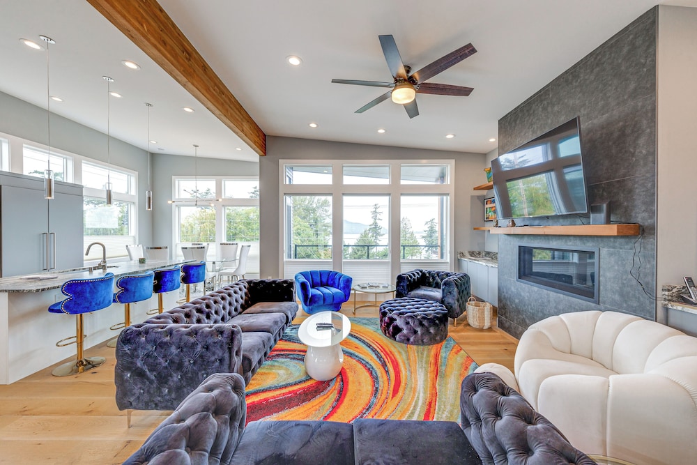 Fenced Yard, Water & Island Views: Anacortes Home!
