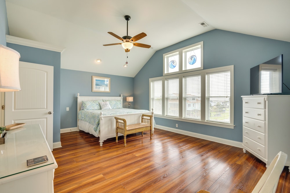 Walk to Beach: Oak Island Retreat w/ 210-yard Dock