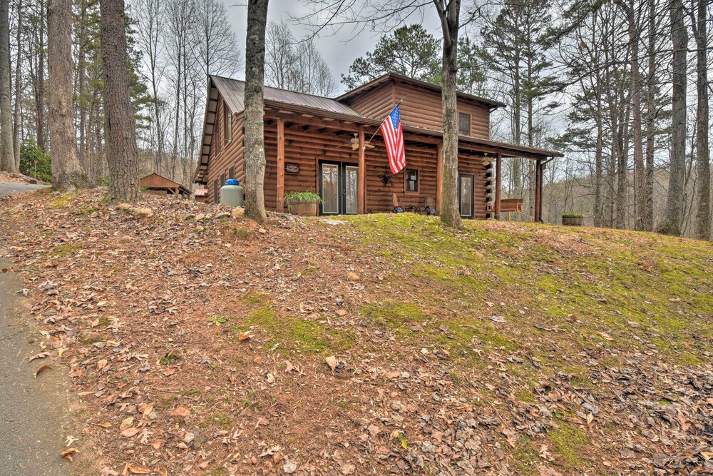 Rural Murphy Cabin - Yard, Hot Tub & Fire Pit view 5