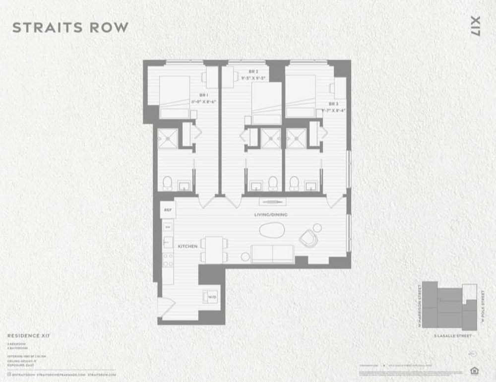 3 Bed 3 Bath High Rise With Gym Amenities